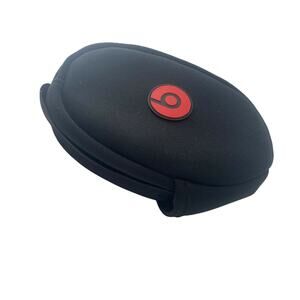 Beats by Dr. Dre Headphones Soft Carrying Case Black Red Zippered Pouch